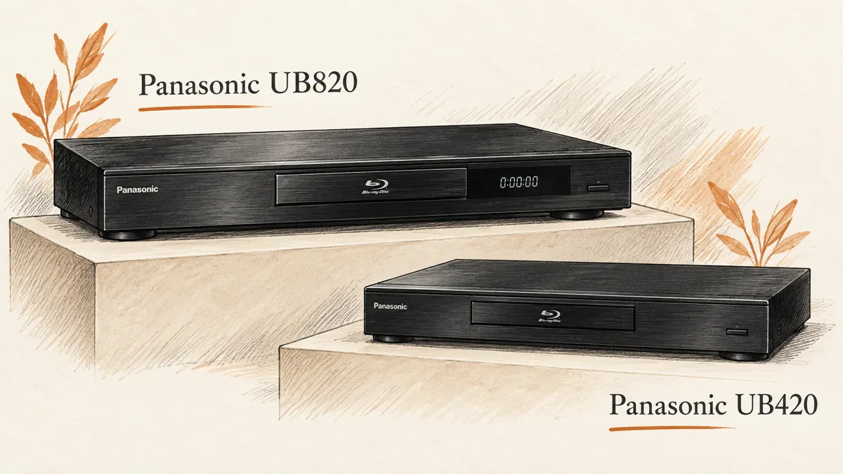 Panasonic UB820 and UB420 illustrations, not to scale.